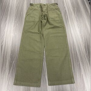 ARITZIA TNA Marco Pants Relaxed Super Low Rise Utility Pants Army Green Size 0